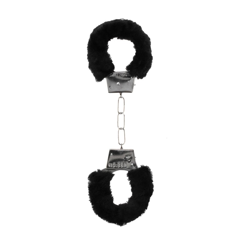 Pleasure Furry Hand Cuffs - With Quick-Release Button